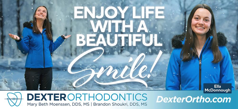 Winter billboard with Ella McDonnough